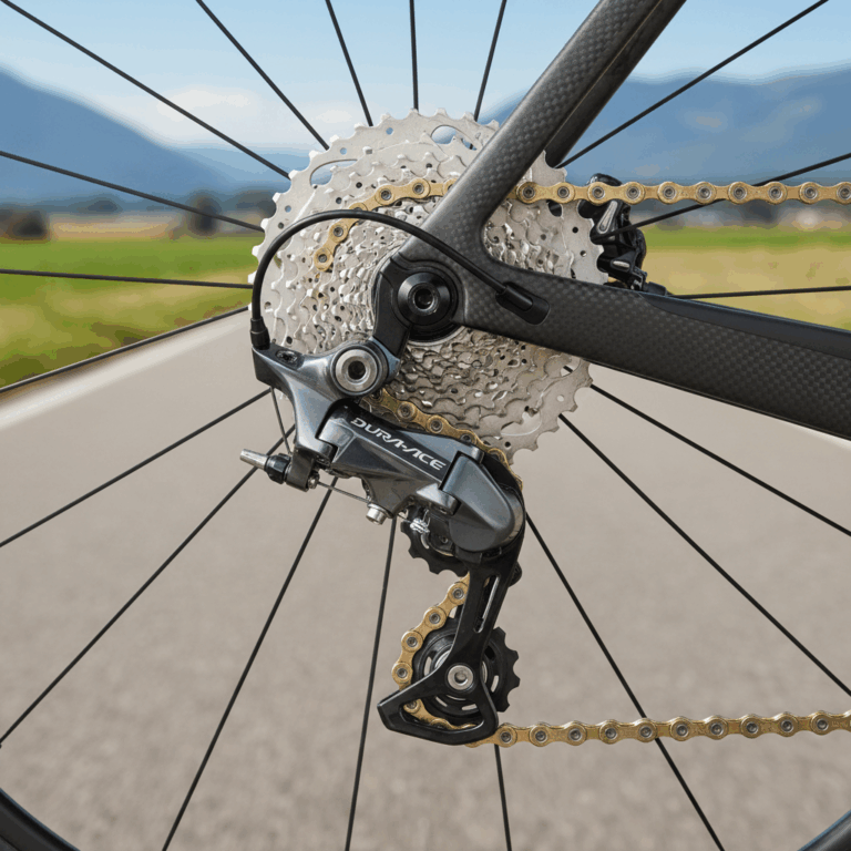 Shimano Dura-Ace rear derailleur pro road bike cassette