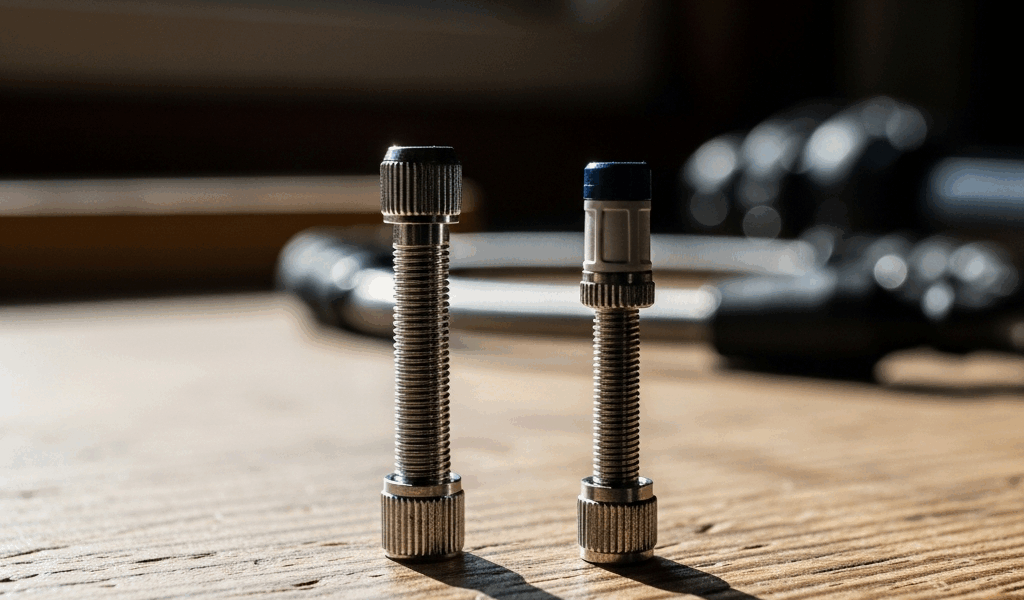 close up comparison of presta and schrader bike valve stems 20260331 082042